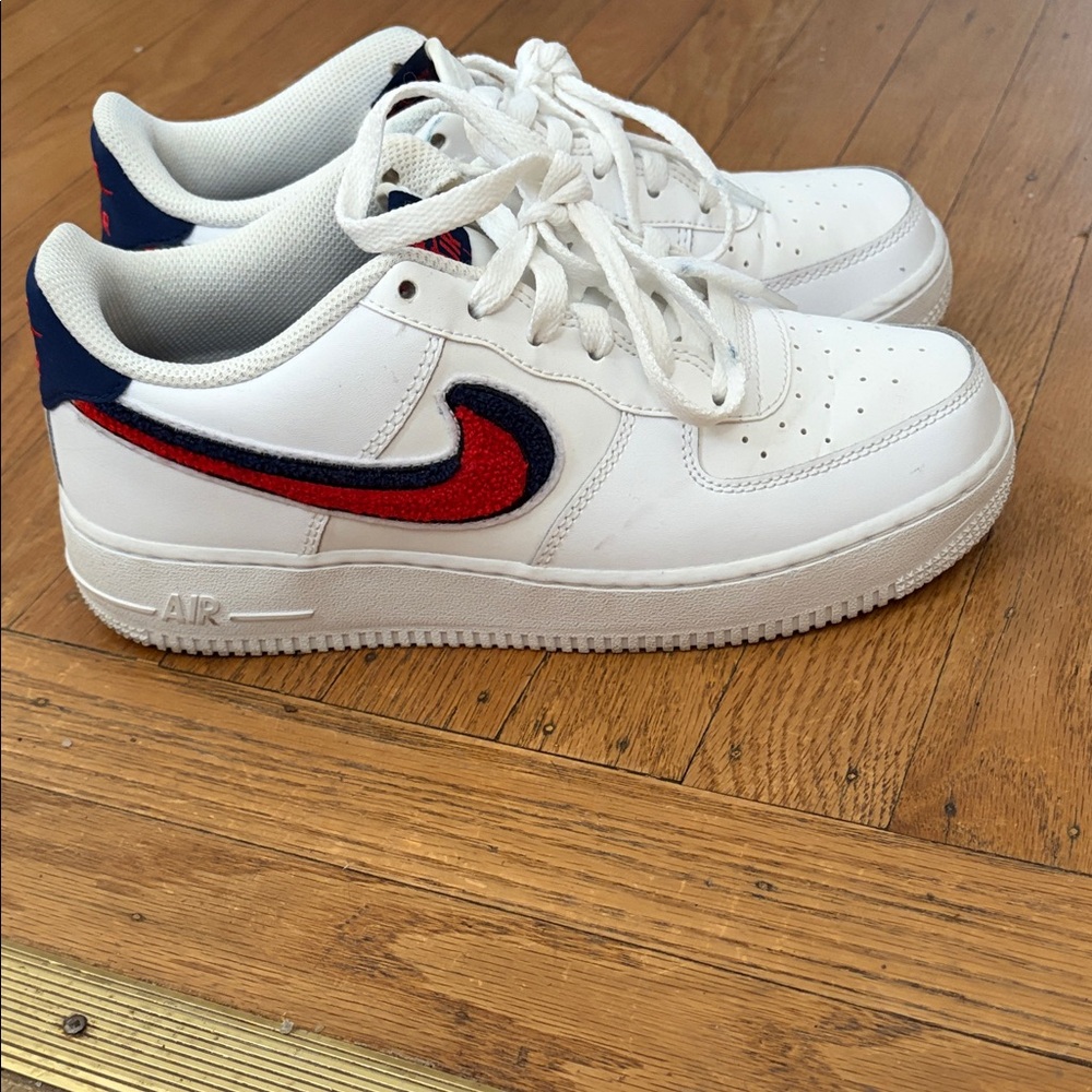 Nike Kids White and Red Sneakers